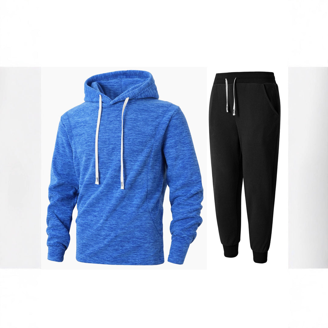 Herren Fleece-Kapuzenpullover und Jogginghose Set Echoarchiv