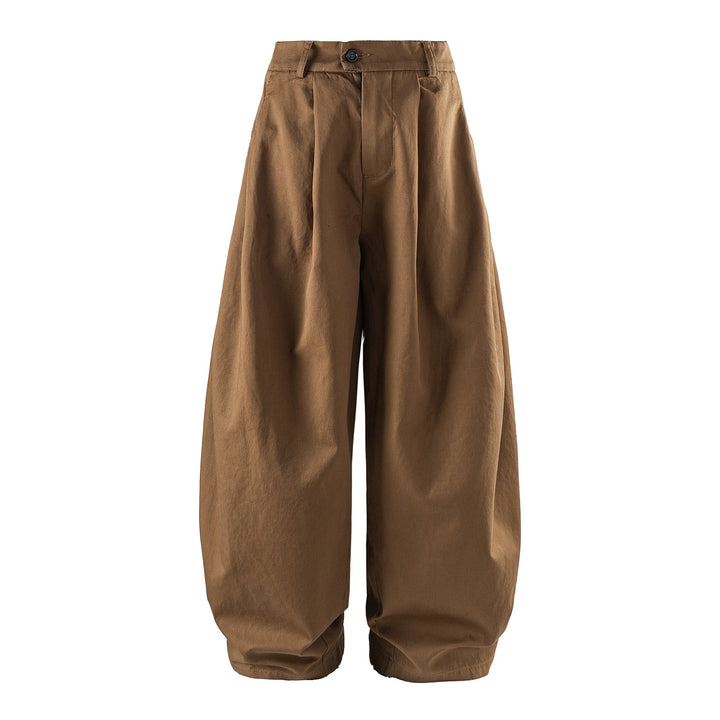 Damen weite High‑Waist‑Culotte mit Kellerfalte und verkürztem Bein Echoarchiv