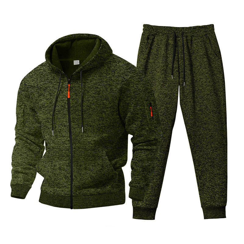 Herren sportives Freizeit-Set mit strukturiertem Hoodie und bequemen Jogginghosen Echoarchiv