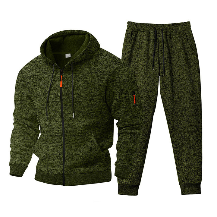 Herren sportives Freizeit-Set mit strukturiertem Hoodie und bequemen Jogginghosen Echoarchiv