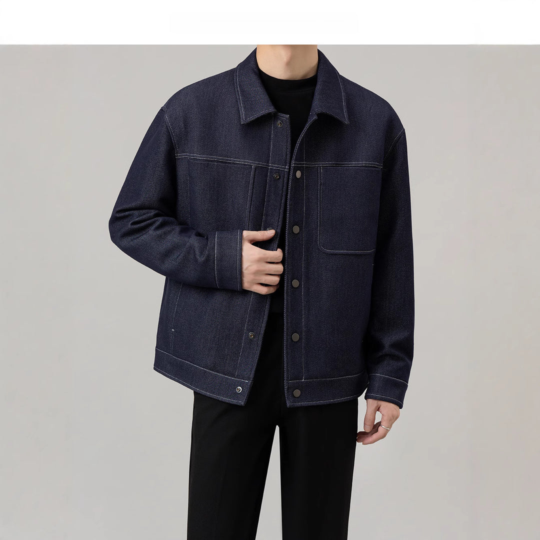 Herren lässige Denim-Jacke mit klassischem Schnitt und praktischen Taschen Echoarchiv