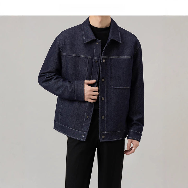 Herren lässige Denim-Jacke mit klassischem Schnitt und praktischen Taschen Echoarchiv