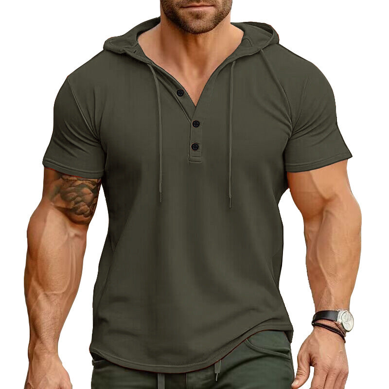 Herren Kurzarm-Hemd mit Kapuze Echoarchiv