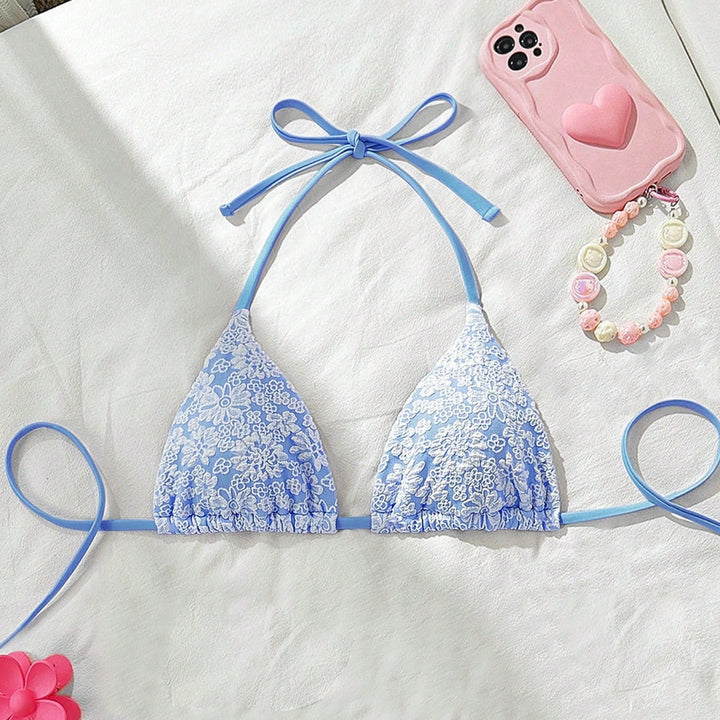 Damen Blumendekorierter Triangel-Bikini Echo Archiv