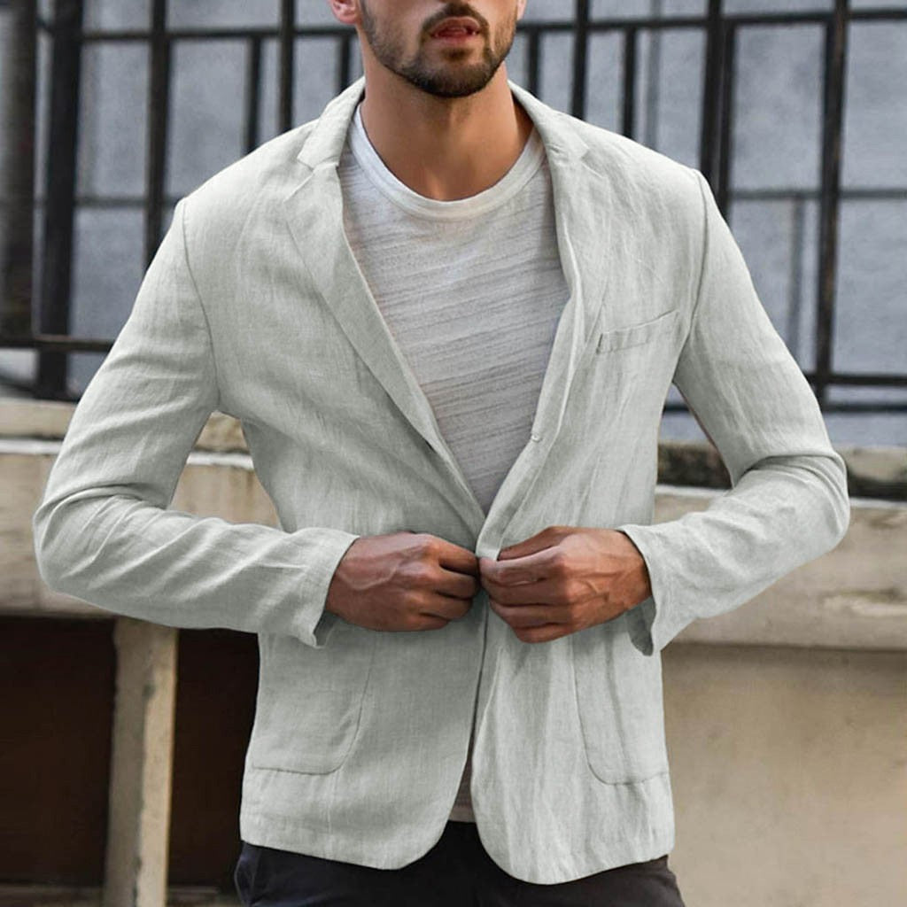 Herren Leinenblazer mit modernem Schnitt und stylischen Details Echoarchiv