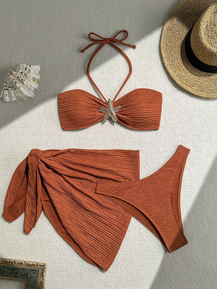 Damen Bandeau-Bikini mit schickem Wickeltuch Echo Archiv