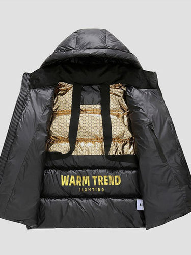 Herren wattierte Thermo‑Steppjacke mit Kapuze und Wärme‑Reflexfutter Echoarchiv