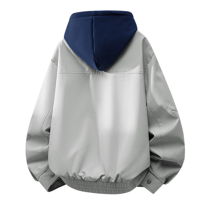 Herren Lässige Hybrid-Jacke mit integriertem Kapuzenlayer und elastischem Saum Echoarchiv