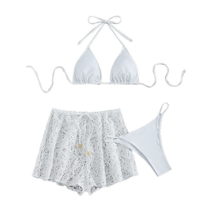 Damen Strandshorts mit eleganter Spitze und Kordelzug Echo Archiv