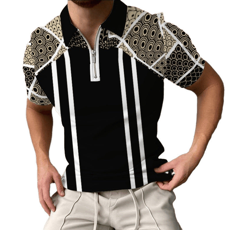 Stylisches Kariertes Kurzarm-Polo-Shirt für Herren Echoarchiv