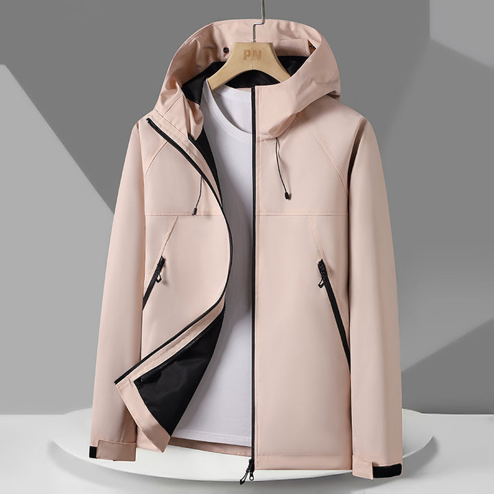 Herren Atmungsaktive Wetterjacke mit verstellbarer Kapuze Echoarchiv