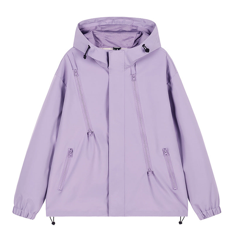 Herren nan technische Kapuzenjacke mit wasserabweisendem Softshell, schrägen Reißverschlusstaschen und verstellbarem Saum Echo Archiv