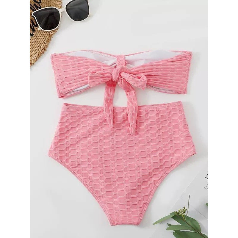 Damen Hochgeschnittener Bikini mit stylischem Knotendetail Echo Archiv