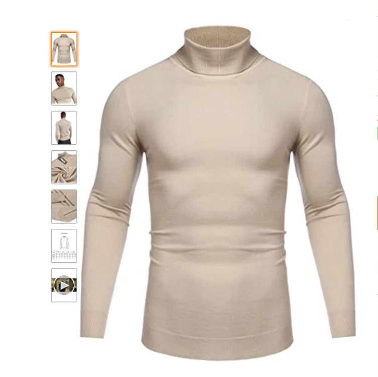Herren hochabschließender Rollkragenpullover Echoarchiv