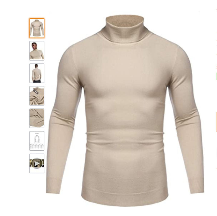 Herren hochabschließender Rollkragenpullover Echoarchiv