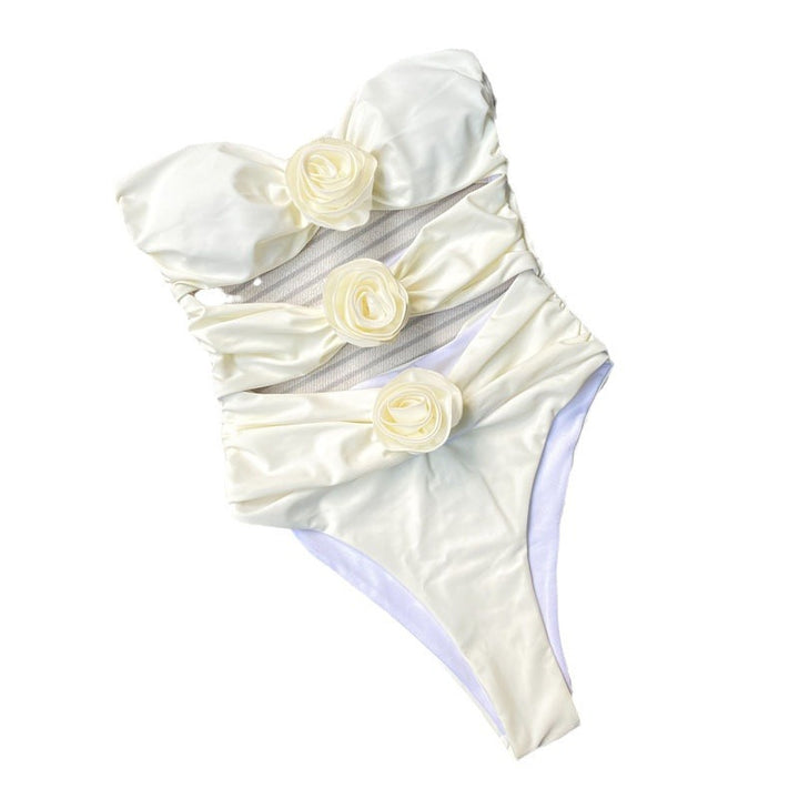 Damen Cut-Out Bikini mit dekorativen Blütenakzenten Echo Archiv