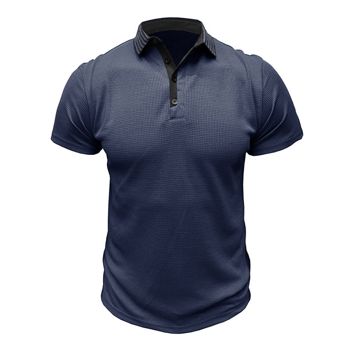 Herren Sportliches Poloshirt mit atmungsaktiven Mesh-Eigenschaften und elegantem Kragen Echoarchiv