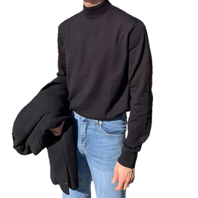 Herren Eleganter Pullover mit Mock-Neck Echoarchiv