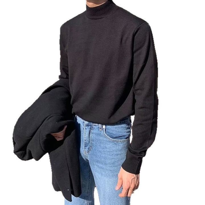 Herren Eleganter Pullover mit Mock-Neck Echoarchiv