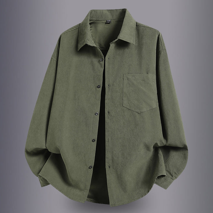 Herren lässiges Overshirt mit komfortablem Schnitt und praktischen Taschen Echoarchiv