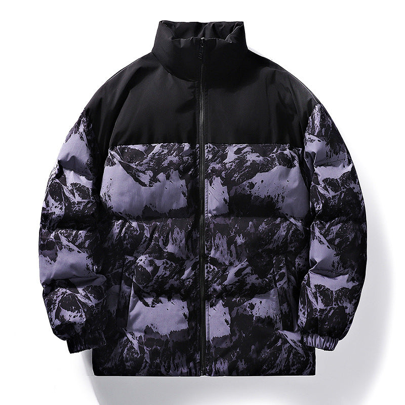 Herren sportliche Winterjacke mit mäntelndem Design und hohem Kragen Echoarchiv