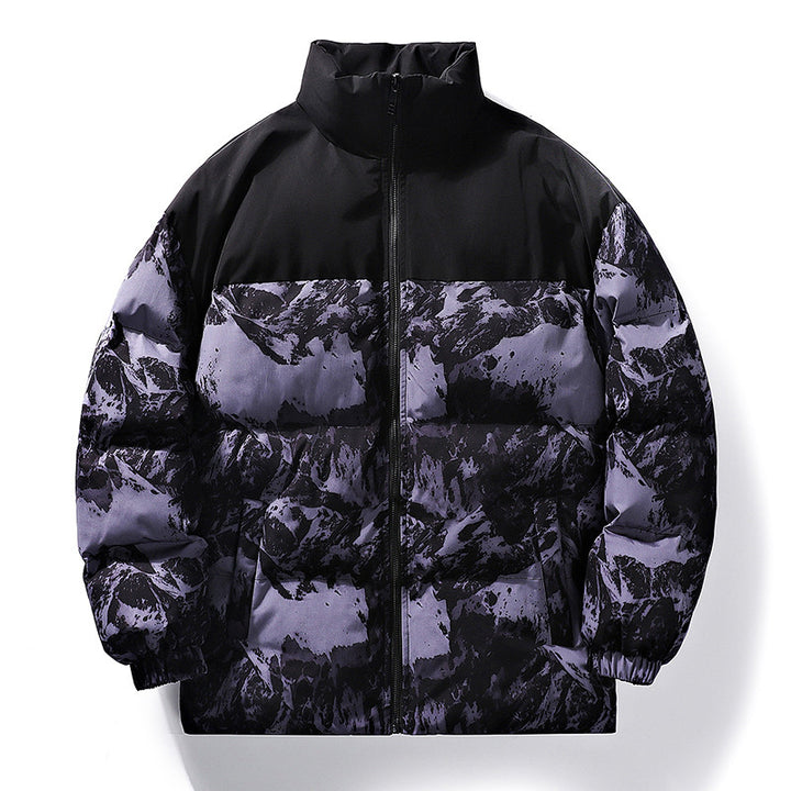 Herren sportliche Winterjacke mit mäntelndem Design und hohem Kragen Echoarchiv