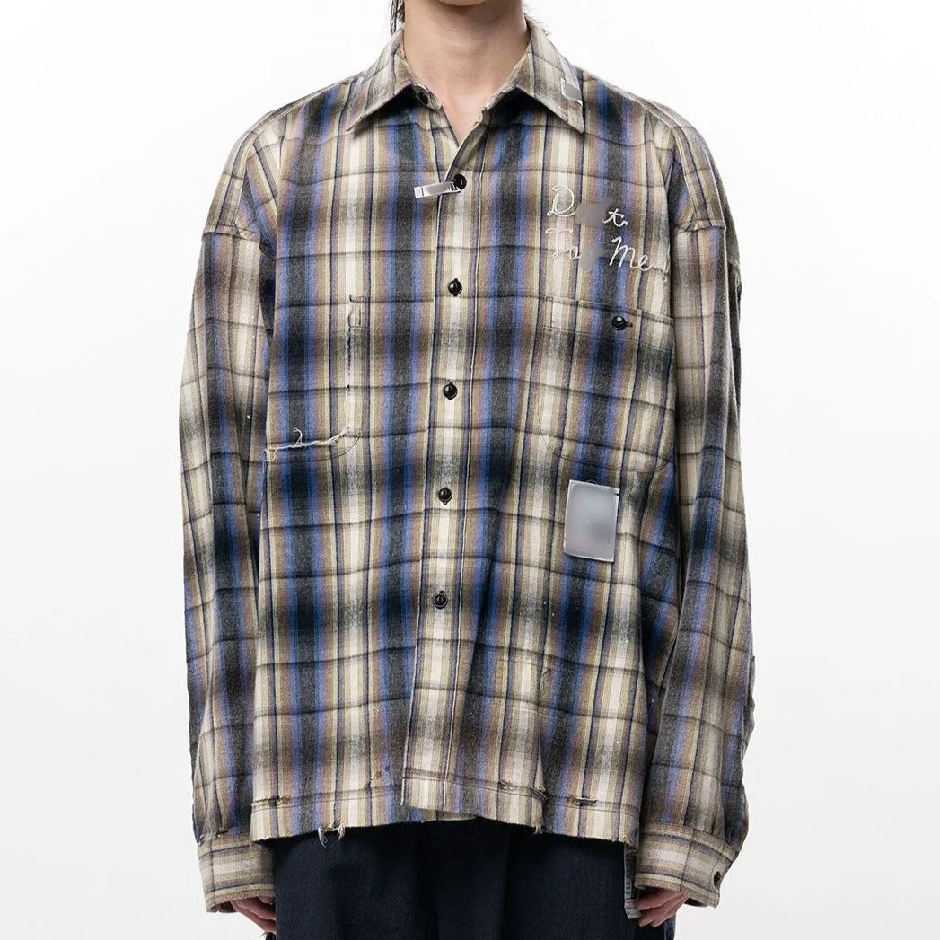 Herren Oversized Karierter Hemdsjacke – Taviero