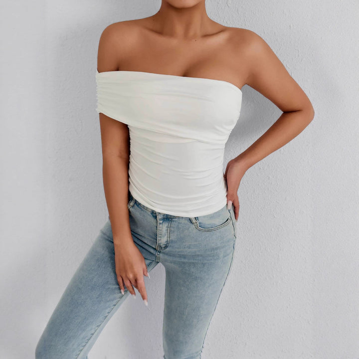 Damen Off-Shoulder Oberteil mit raffinierten Rüschendetails Echo Archiv