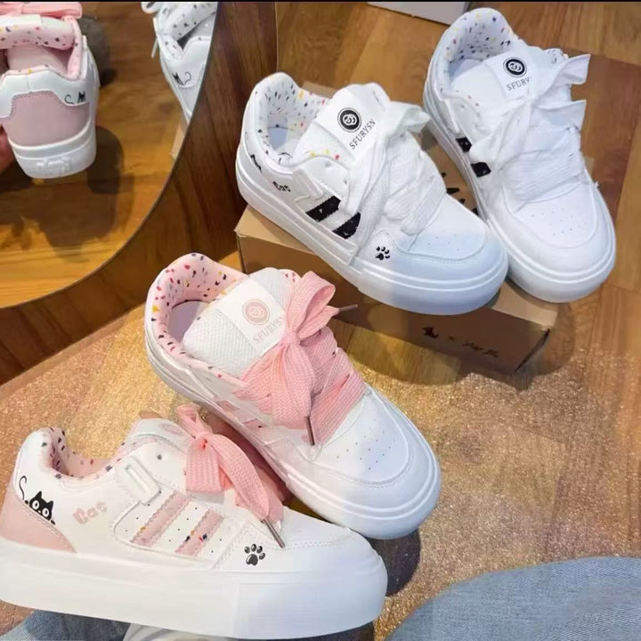 Damen Trendige Plattform Sneakers mit modischen Tiermotiven Echo Archiv