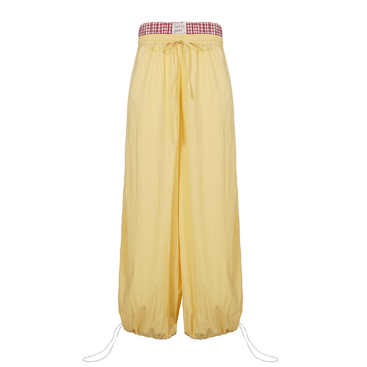Damen Luftige Sommerhose mit Gummizug und Kordelzug Echo Archiv