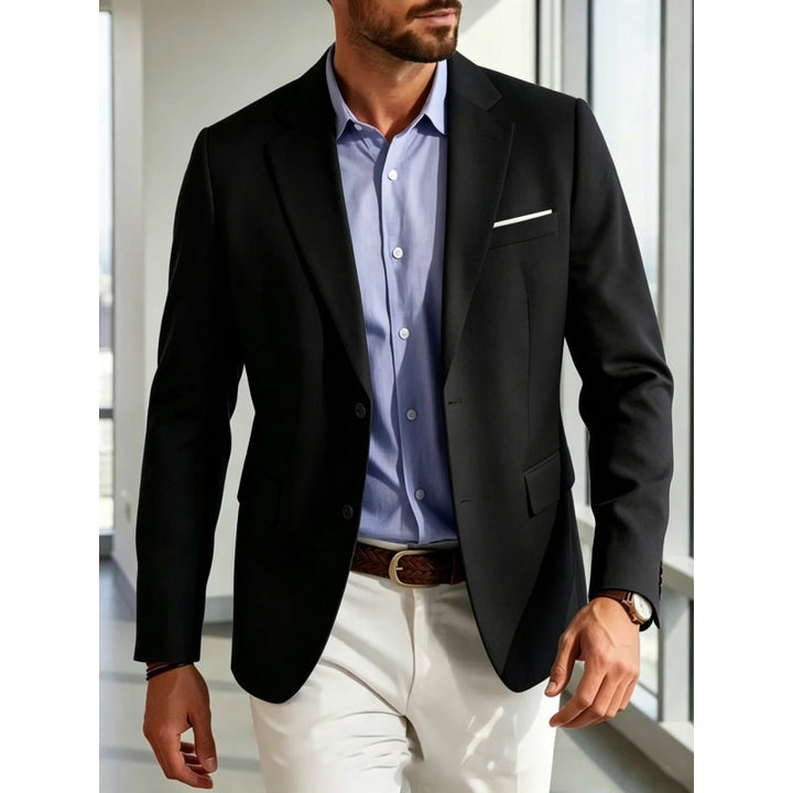 Herren Sommerliches Leinen-Blazer-Sakko mit atmungsaktivem Gewebe und taillierter Passform Echo Archiv