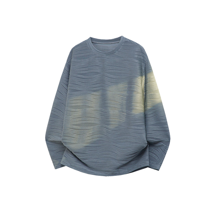 Unisex Oversize Wellenstruktur-Sweatshirt mit Rundhalsausschnitt Echoarchiv