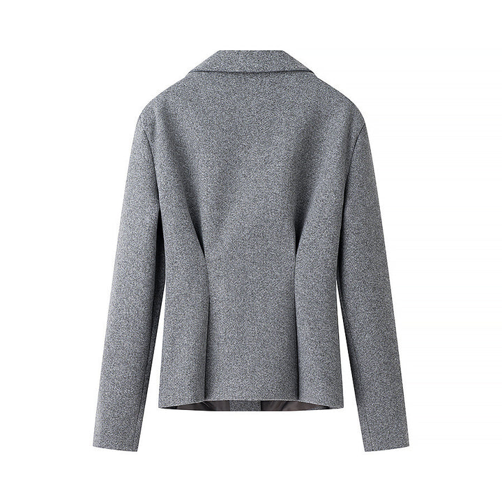 Damen Elegantes zweiteiliges Wollmix-Blazer- und Midirock-Set mit ausgestelltem Midirock Echo Archiv