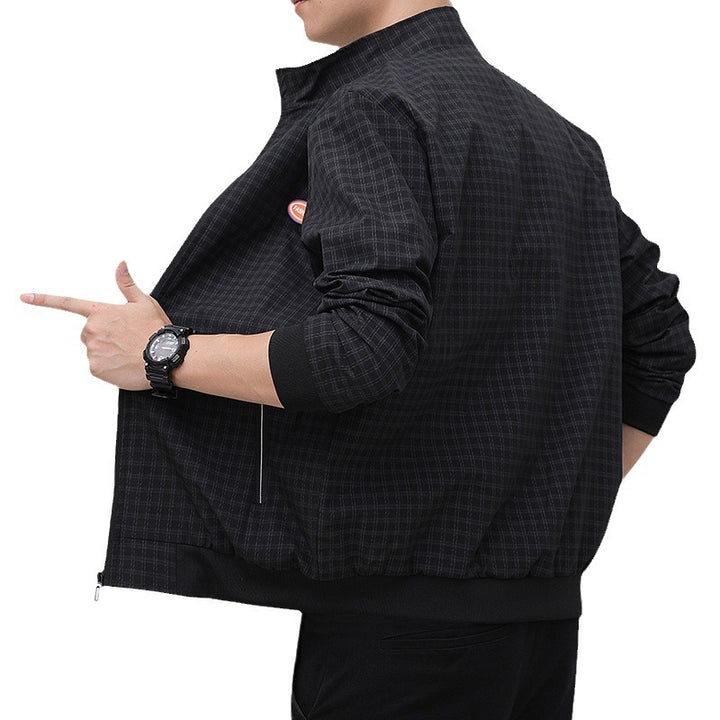 Herren Freizeitjacke mit modischem Karomuster und praktischen Taschen Echoarchiv