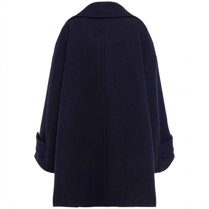 Damen Oversize-Cape-Mantel mit Doppelreiher und weitem Revers Echoarchiv