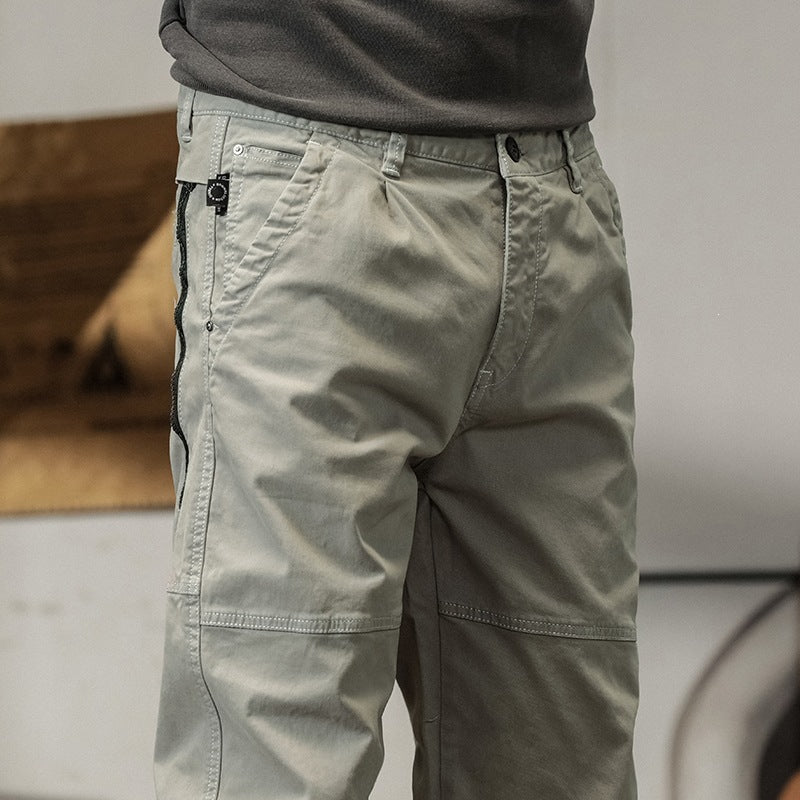 Herren Tapered Cargohose im Joggerstil mit Knie-Teilungsnähten, Tunnelzug & elastischen Bündchen Echoarchiv