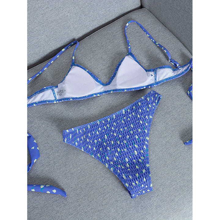 Damen-Bikiniset mit elastischem Rüschendesign und kreativem Bindeknoten Echo Archiv