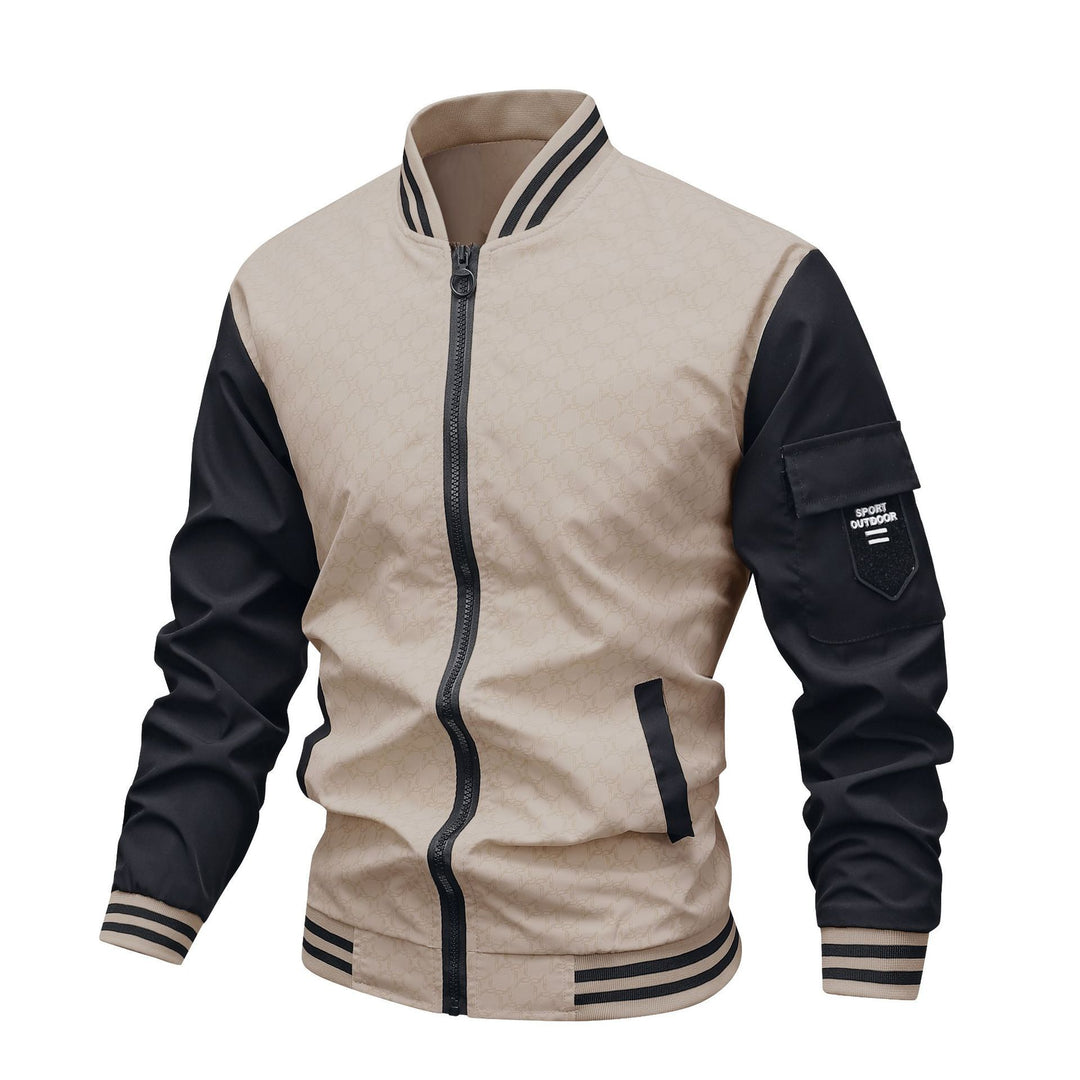 Herren Modische Bomberjacke mit Stehkragen Echo Archiv
