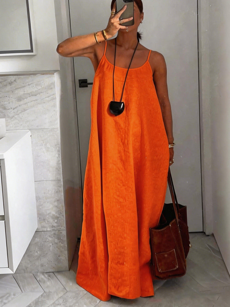 Damen luftiges Leinen-Maxikleid Echo Archiv