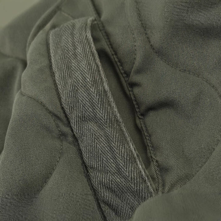 Damen Kurz gesteppte Übergangsjacke mit Rundhalsausschnitt, Tunnelzugtaillierung und verdeckter Reißverschlussleiste Echoarchiv
