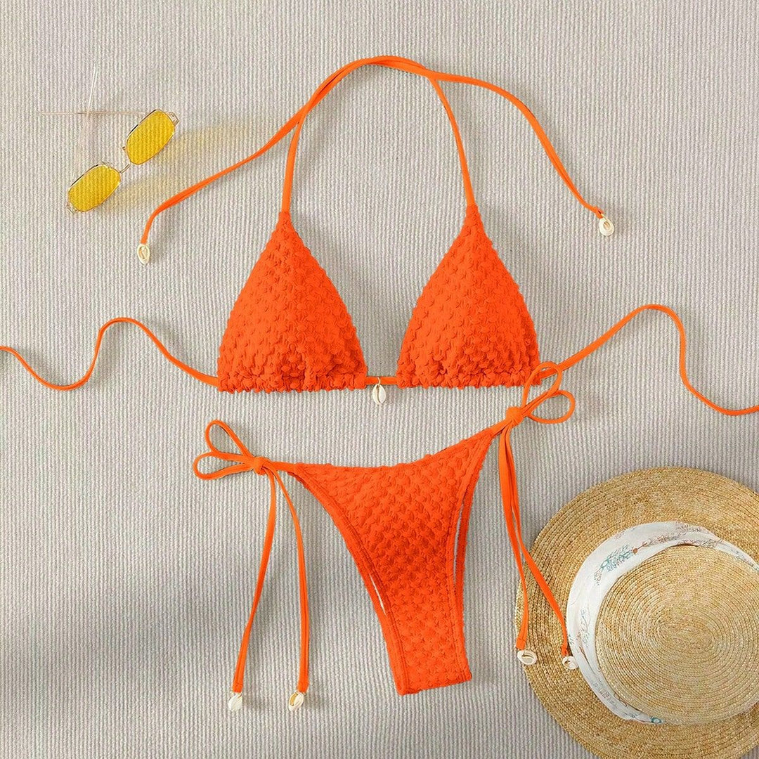 Damen Triangel-Bikinioberteil mit strukturierter Textur Echo Archiv