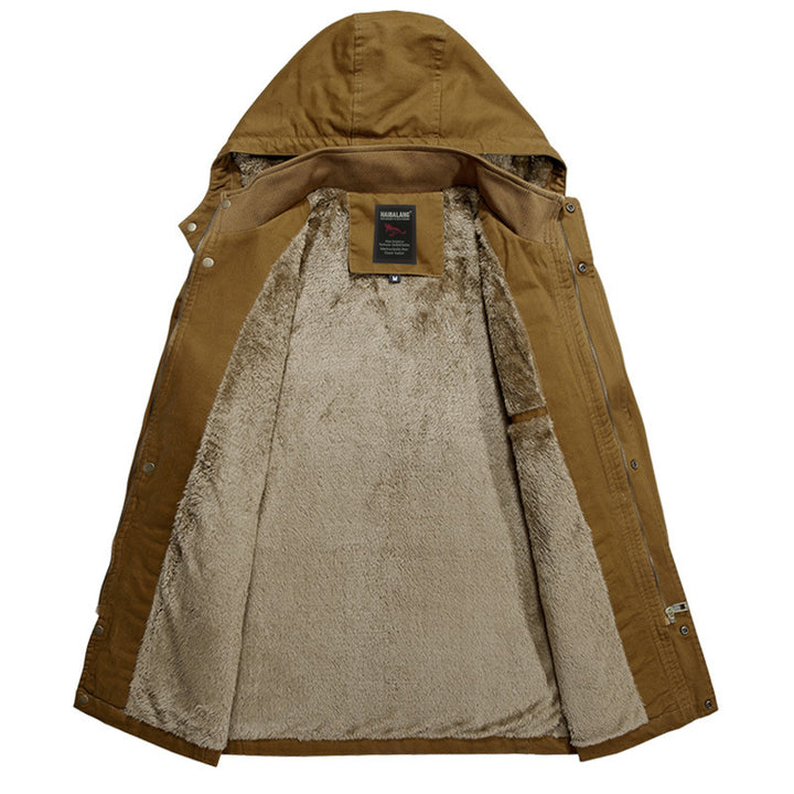 Herren Parka mit Teddyfutter in Kapuze, Utility‑Taschen und Kordelzug Echo Archiv