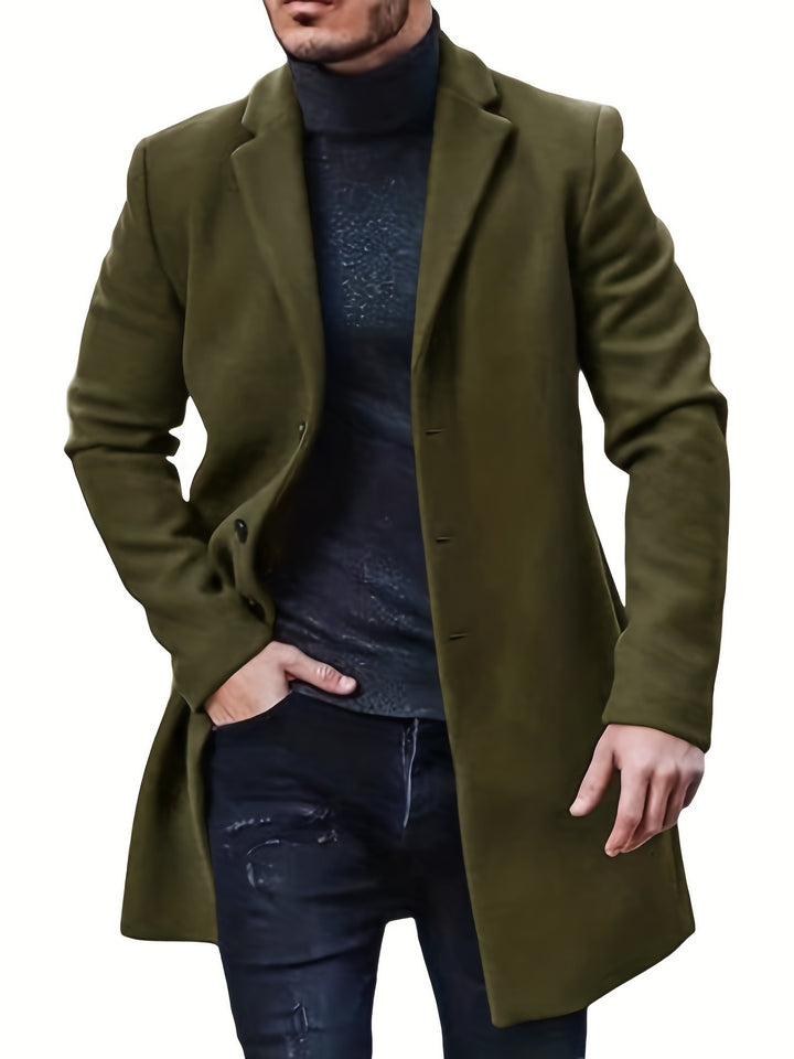 Herren eleganter und moderner Wollmantel Echoarchiv