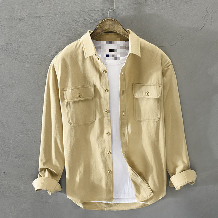 Herren Lässige Hemdjacke mit Brusttaschen Echo Archiv