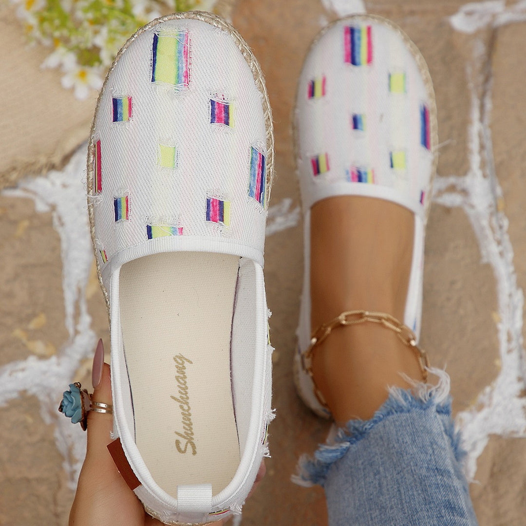 Damen  atmungsaktive Strick-Espadrilles mit geflochtener Jute-Sohle und flexiblem Memory-Fußbett Echo Archiv
