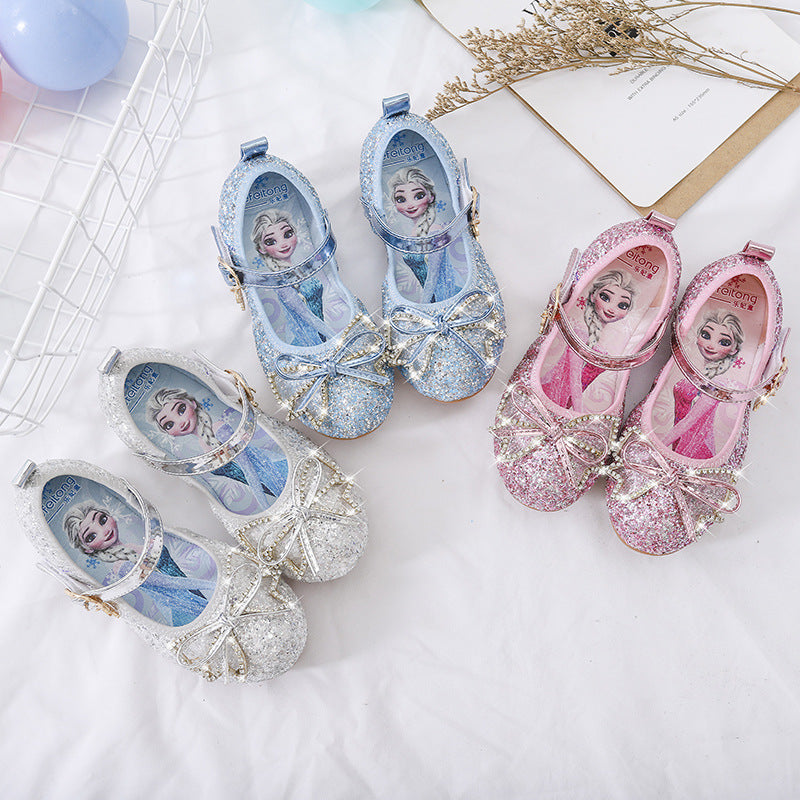 Mädchen Glitzernde Ballerina-Schuhe mit Schleifen- und Strassverzierungen Echo Archiv