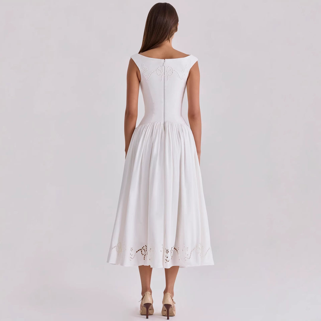 Damen Elegantes Midi-Kleid mit incisierten Details Echo Archiv