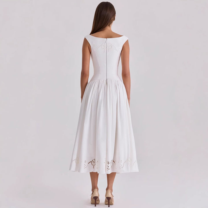 Damen Elegantes Midi-Kleid mit incisierten Details Echo Archiv