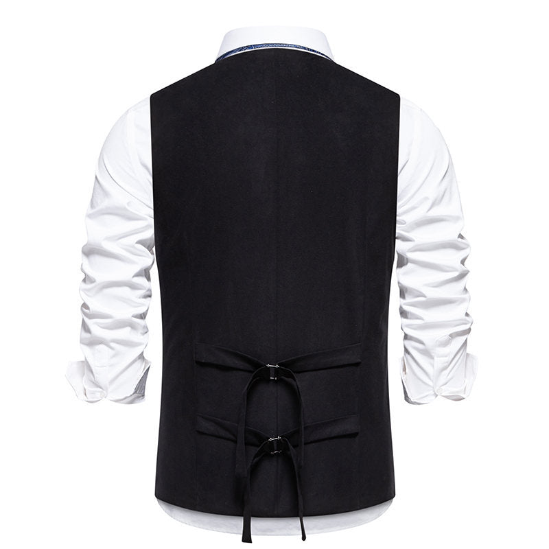 Herren elegante Weste mit doppelter Knopfleiste und praktischen Taschen Echoarchiv