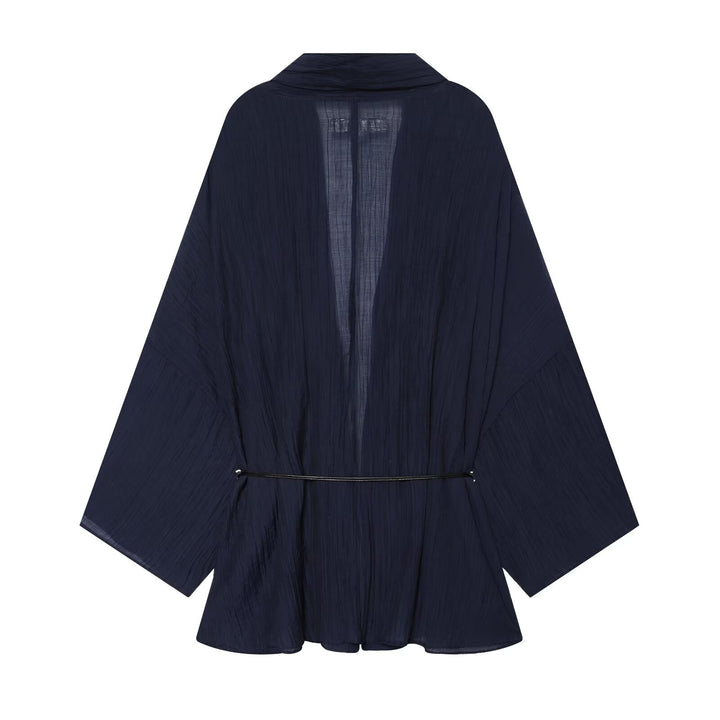 Damen Kimono-Cardigan mit Tunnelzug und Crinkle-Textur Echoarchiv